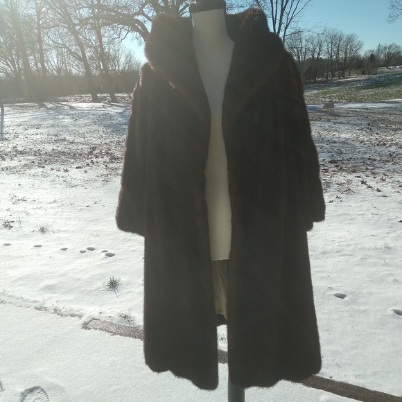 De Pinna Fifth Ave New York Jackets & Blazers - Mink Swing Mahogony Coat